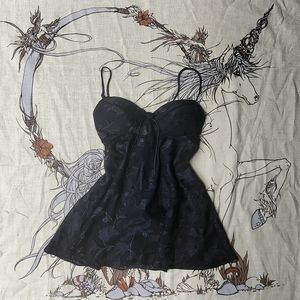 Black Rose Babydoll Set